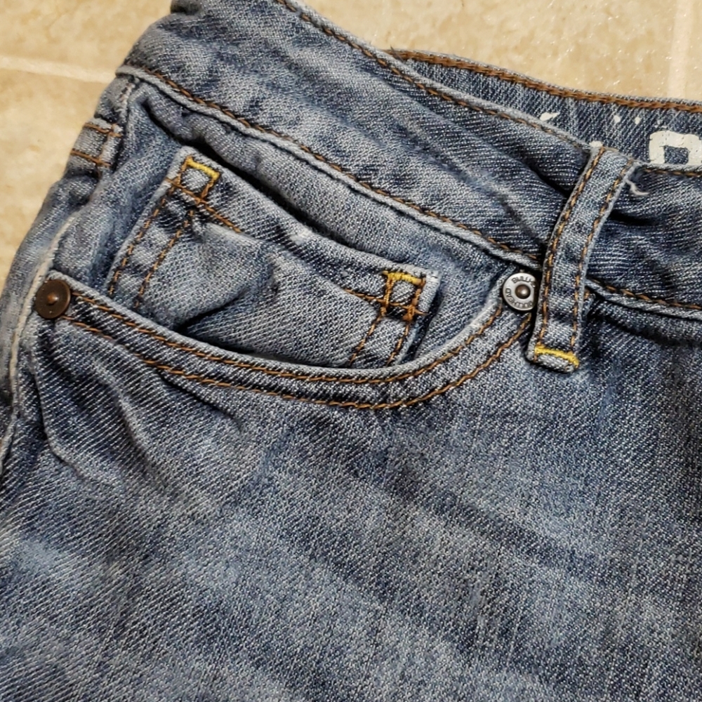 PAC Sun Bullhead Cut-Off Jean Shorts Juniors Size 5 Blue Denim - Picture 2 of 9